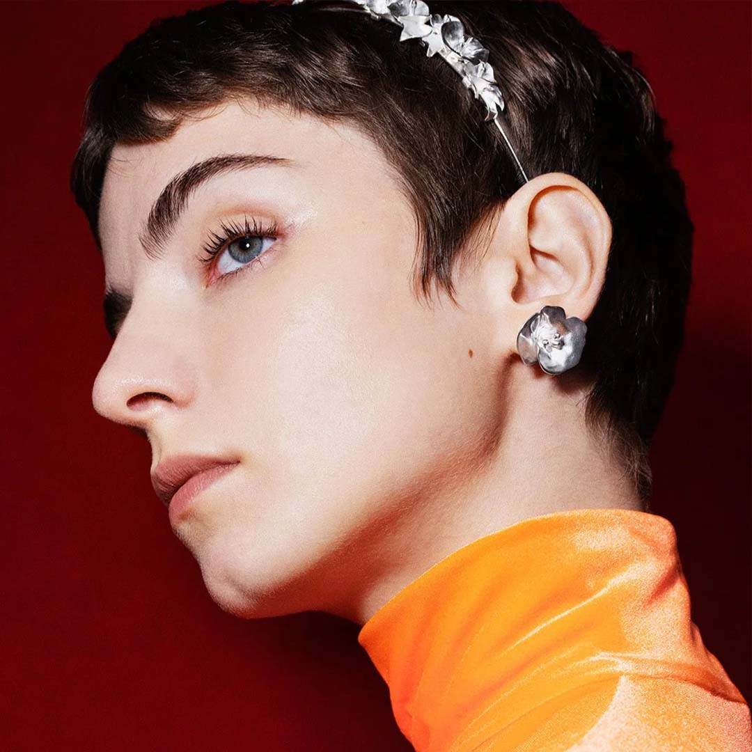 Kalevala Summer Night Rose, Earrings, Silver