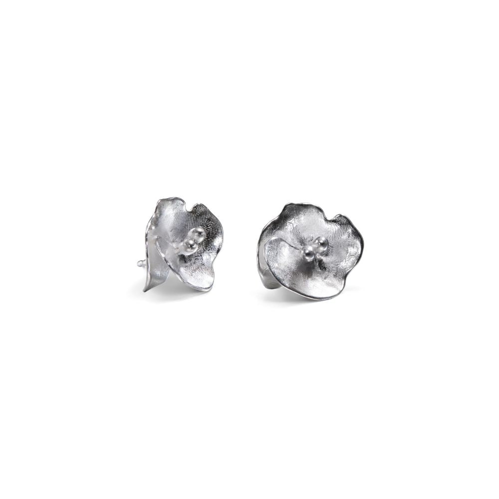 Kalevala Summer Night Rose Earrings, Small, Silver