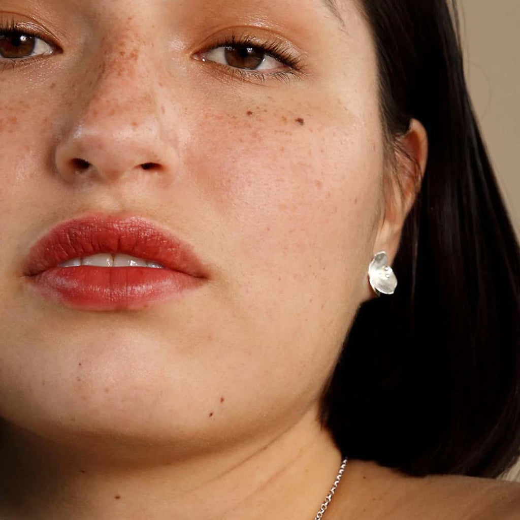 Kalevala Summer Night Rose Earrings, Small, Silver