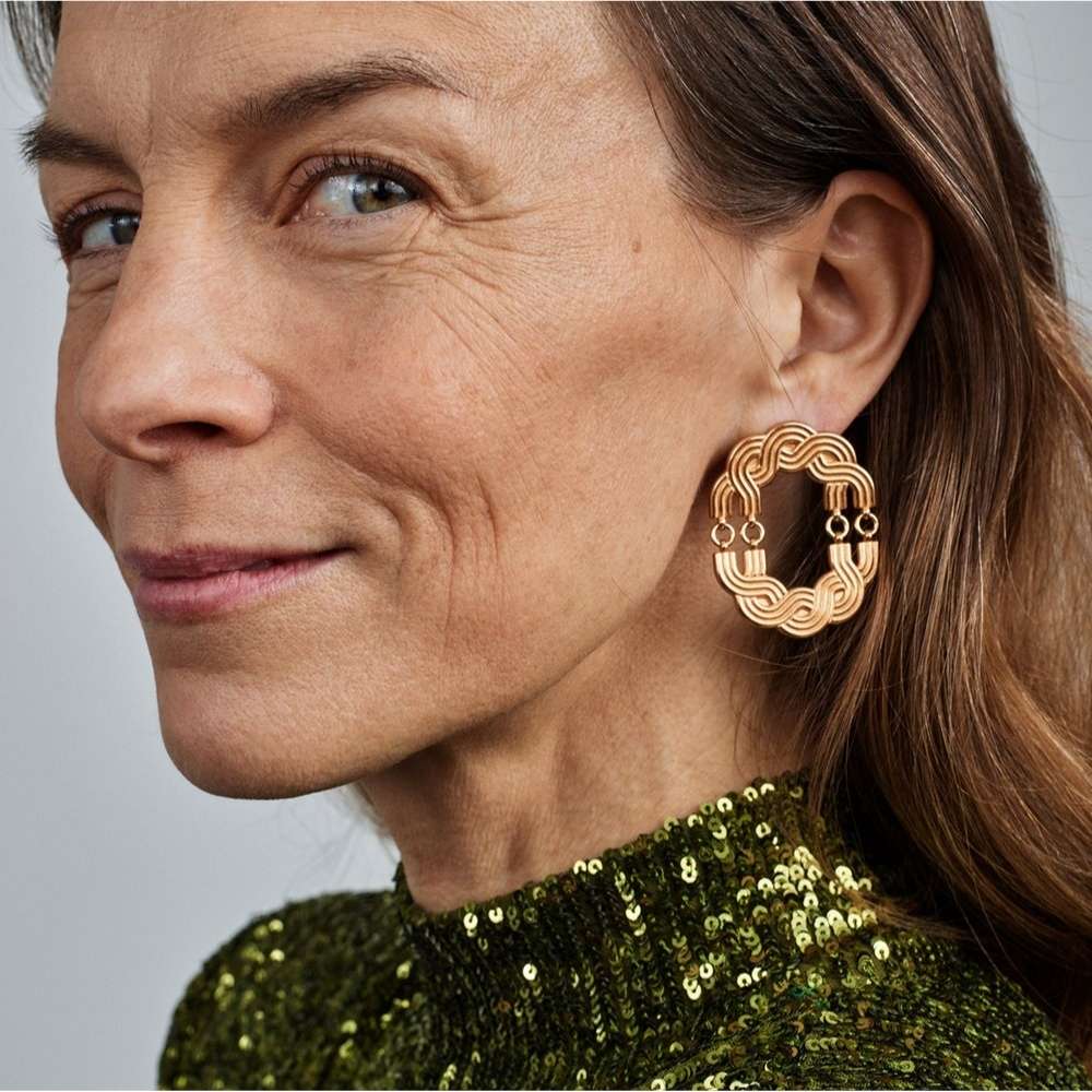 Kalevala Maiden of the North earrings big, bronze, Kalevala Originals