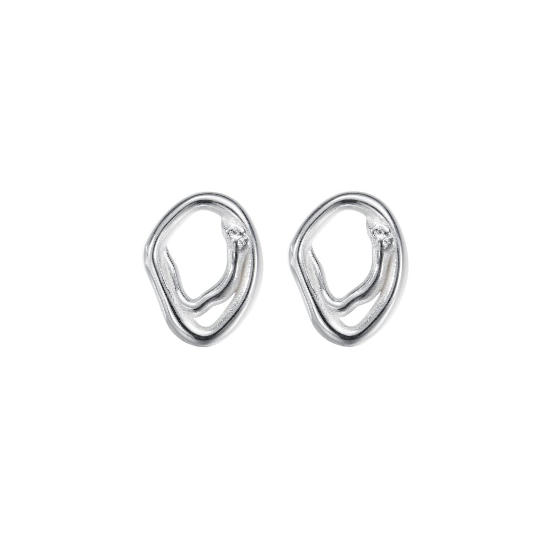 Kalevala Männyt Stud Earrings, Silver, 261001100T