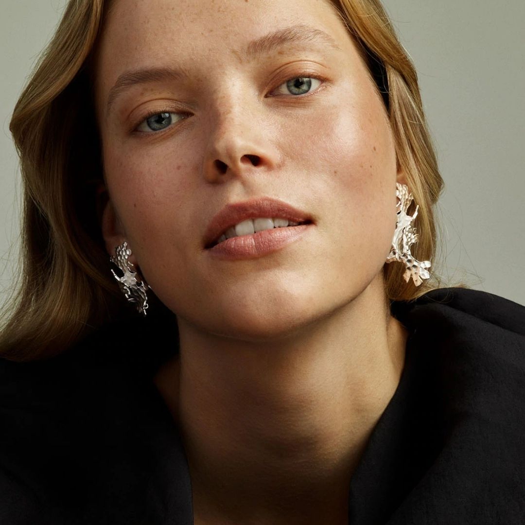 Kalevala Tundra Earrings 2-piece, silver, Art by Kalevala