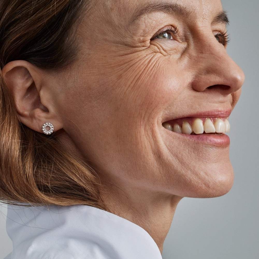 Kalevala Circle of Light Stud Earrings, Silver, Kalevala Modern