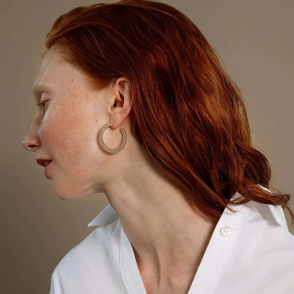 Kalevala Circle of Light Hoop Earrings, Large, Bronze, Kalevala Modern, 3669484T