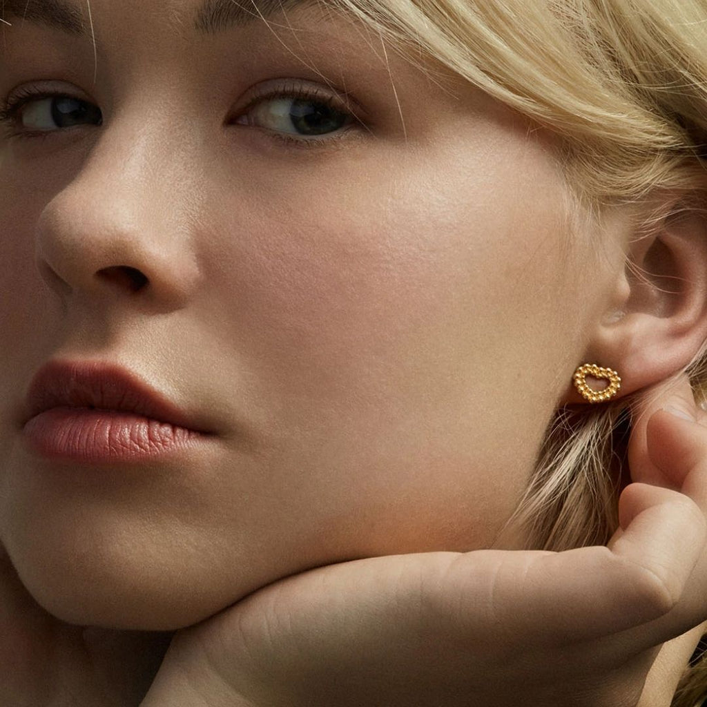 Kalevala Circle of Light Heart earrings, bronze, Kalevala Modern