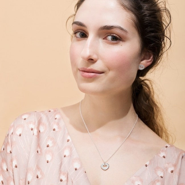 Kalevala Circle of Light Heart earrings, silver, Kalevala Modern