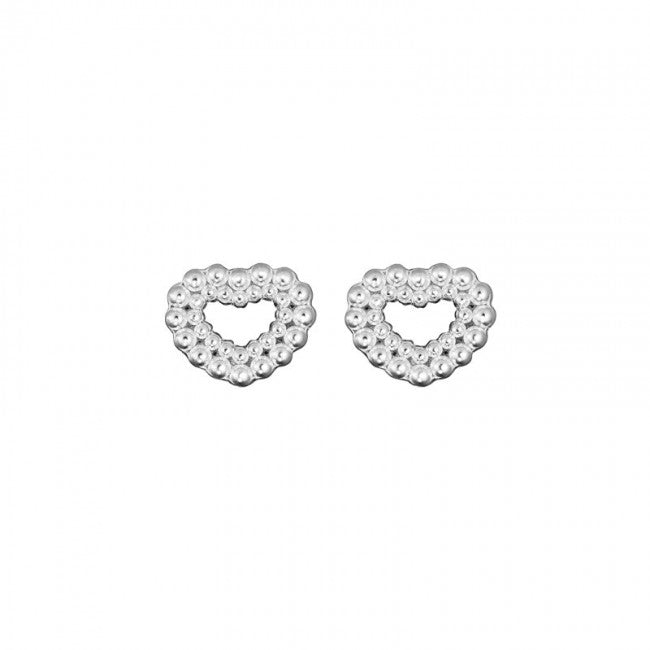 Kalevala Circle of Light Heart earrings, silver, Kalevala Modern