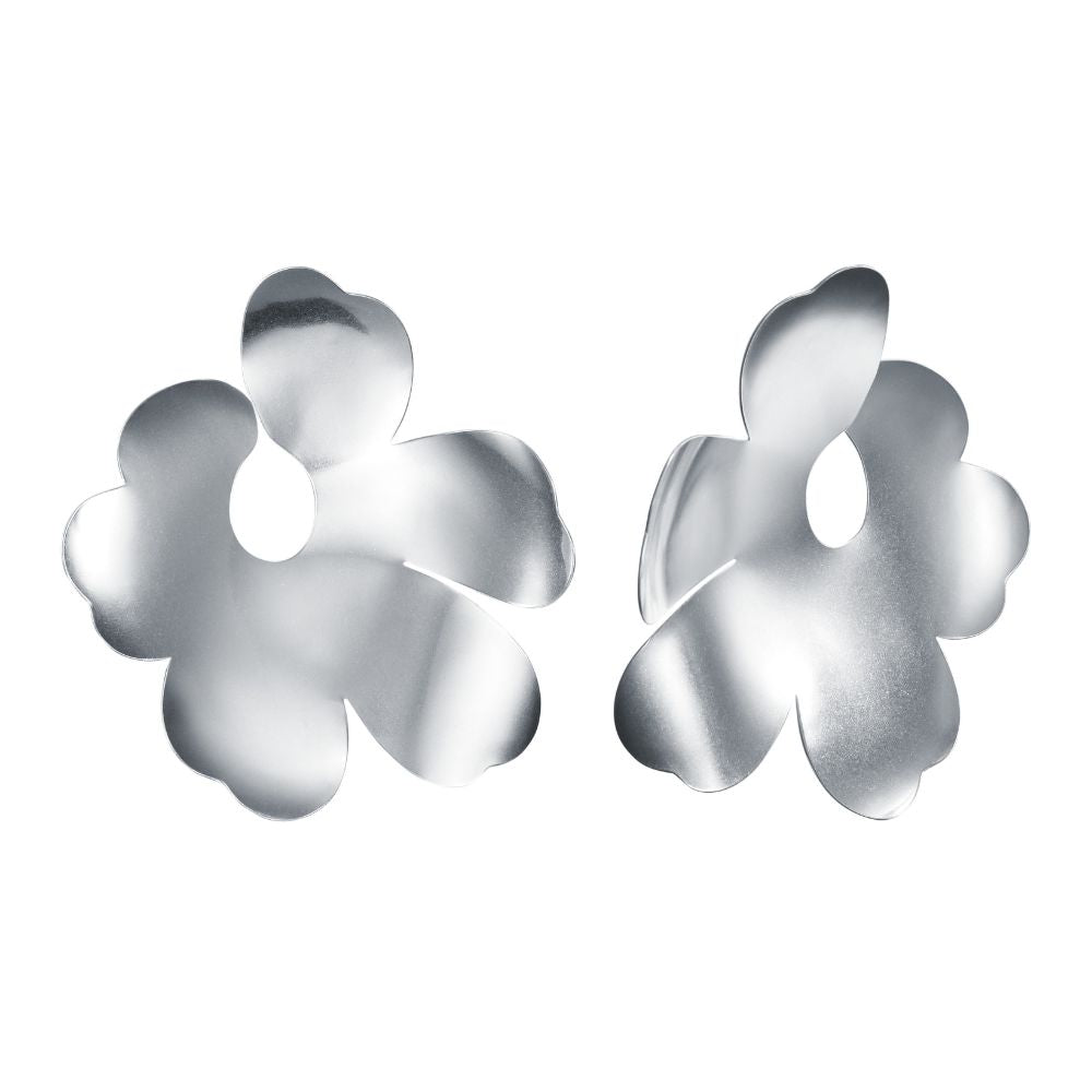 Kalevala x Marimekko Unikko Large Earrings, Silver