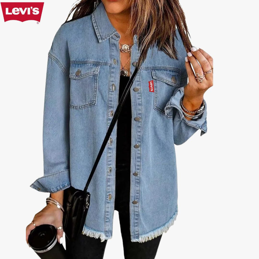 Camicia Giacca in Denim Oversize Donna